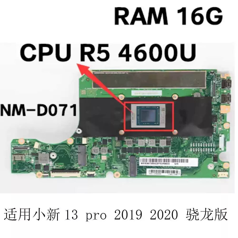 Lenovo, Xiaoxin Pro 13 2019 2020 AMD/ARE board number NM-D071 Air14ITL main board