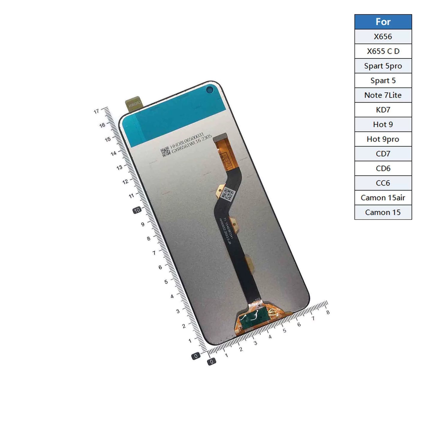 LCD Touch screen assembly for Tecno Spark6 LC7 LC8 KD6 KG5 BD4 6GO KE5 X656 KD7 display screen