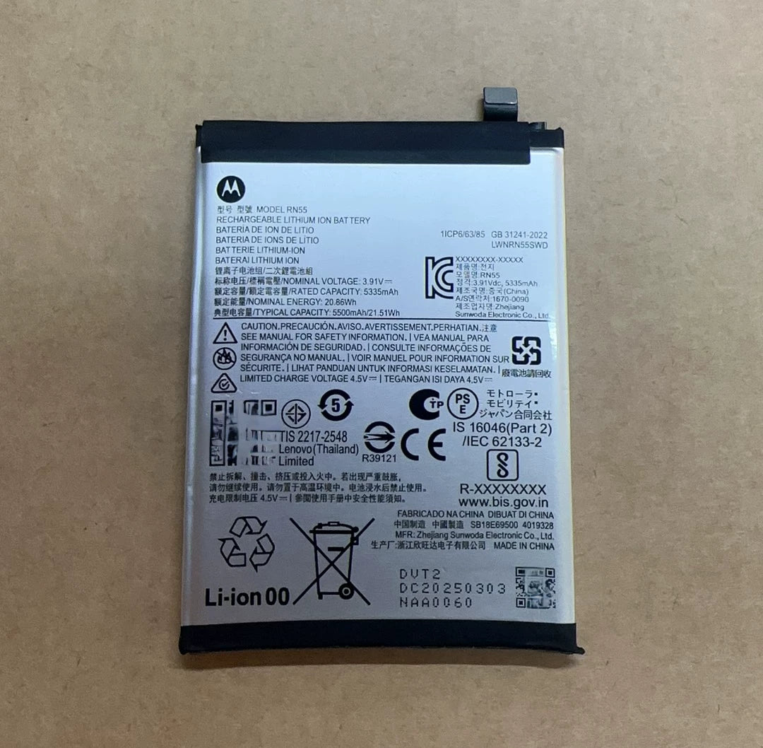 For Motorola moto RN55 battery, new 5500mAh large capacity built-in electric board Motorola phone repair parts