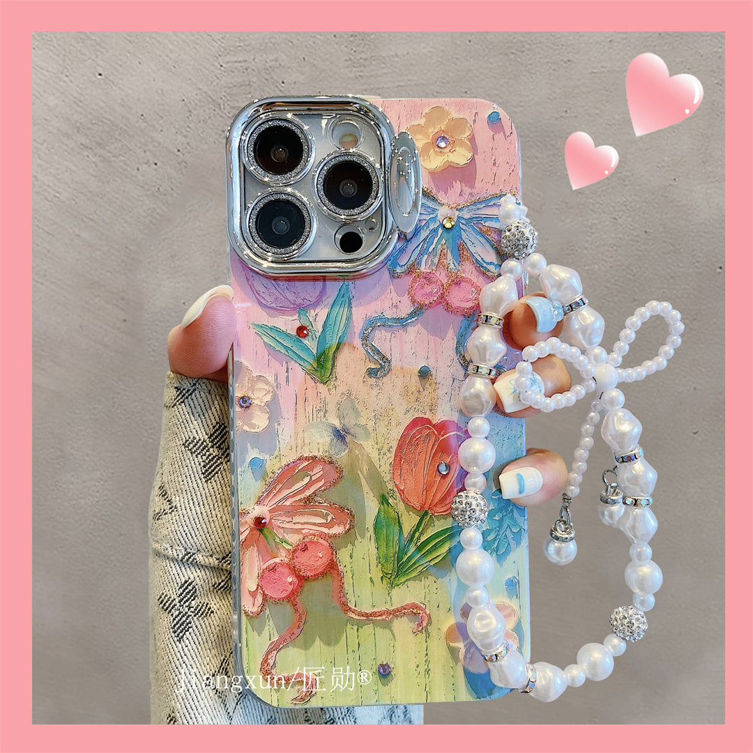 Accessories for Apple 15promax mobile phone case 13/14 small fresh and beautiful ins wind butterfly 14promax new 12