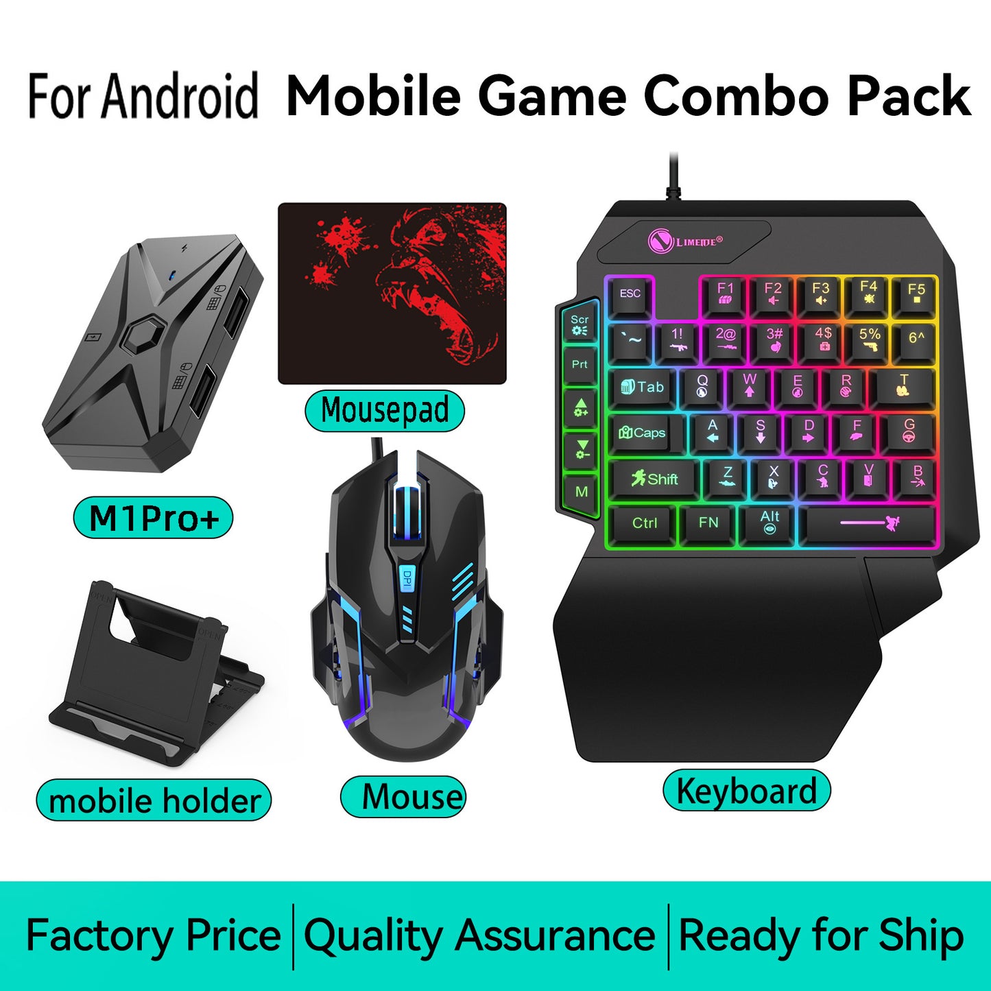 Jiaying M1Pro + Android mobile gamepad peripheral chicken eating artifact throne keyboard and mouse converter set auxiliary