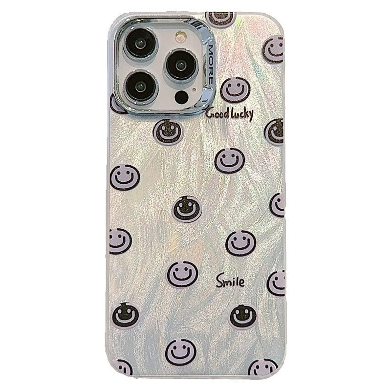 Accessories Cartoon emoji smiley face Apple 15 mobile phone case 14Promax for couples 13 Internet celebrity ins 12 anti-drop women