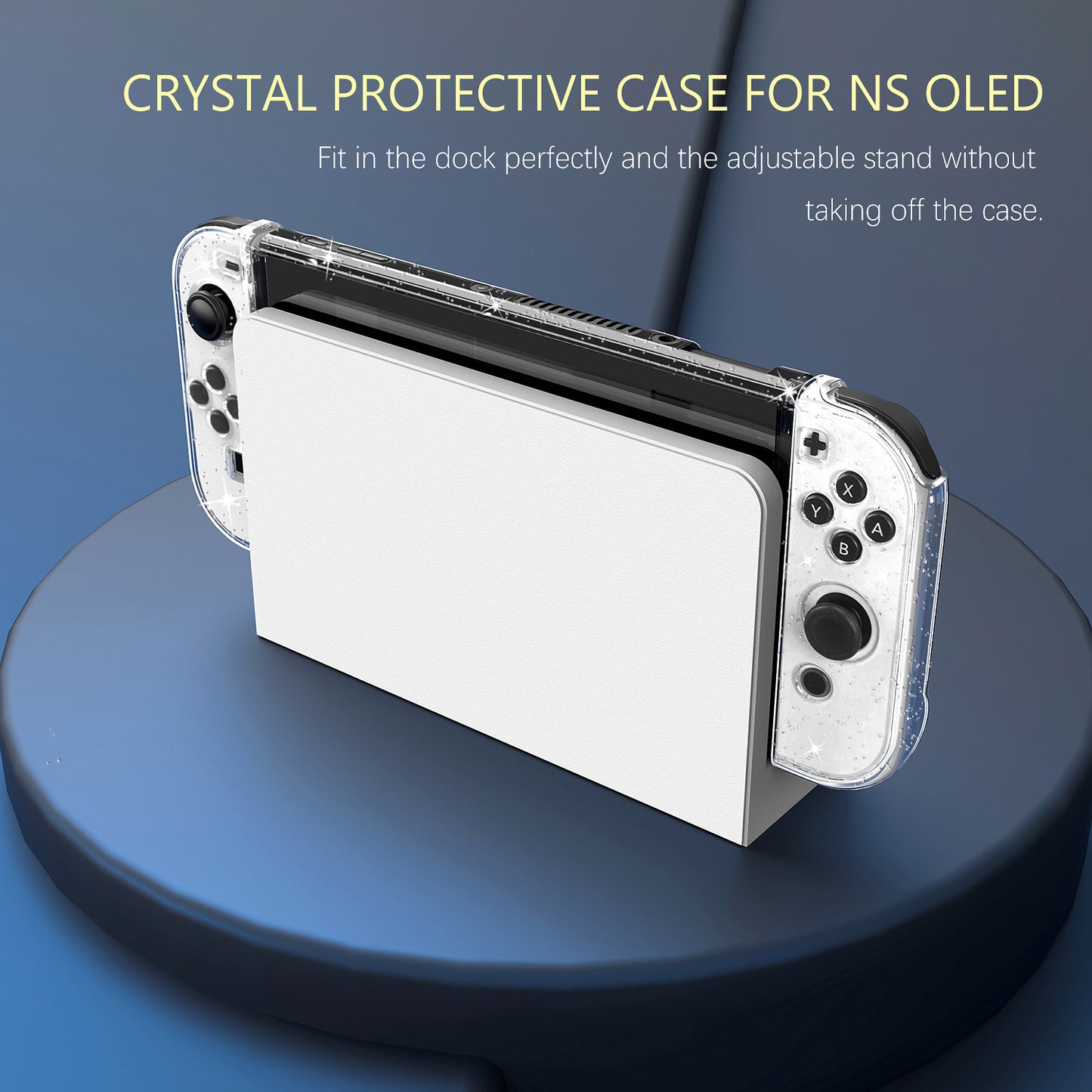 Switch OLED glitter crystal case for Nintendo switch OLED host protective case PC hard case