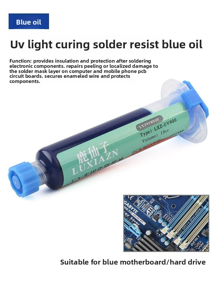 UV curing black oil for solder mask curing green oil solder mask blue oil black oil repair pcb circuit board insulating paint UV lamp Laptop Mobile Phone Repair tools