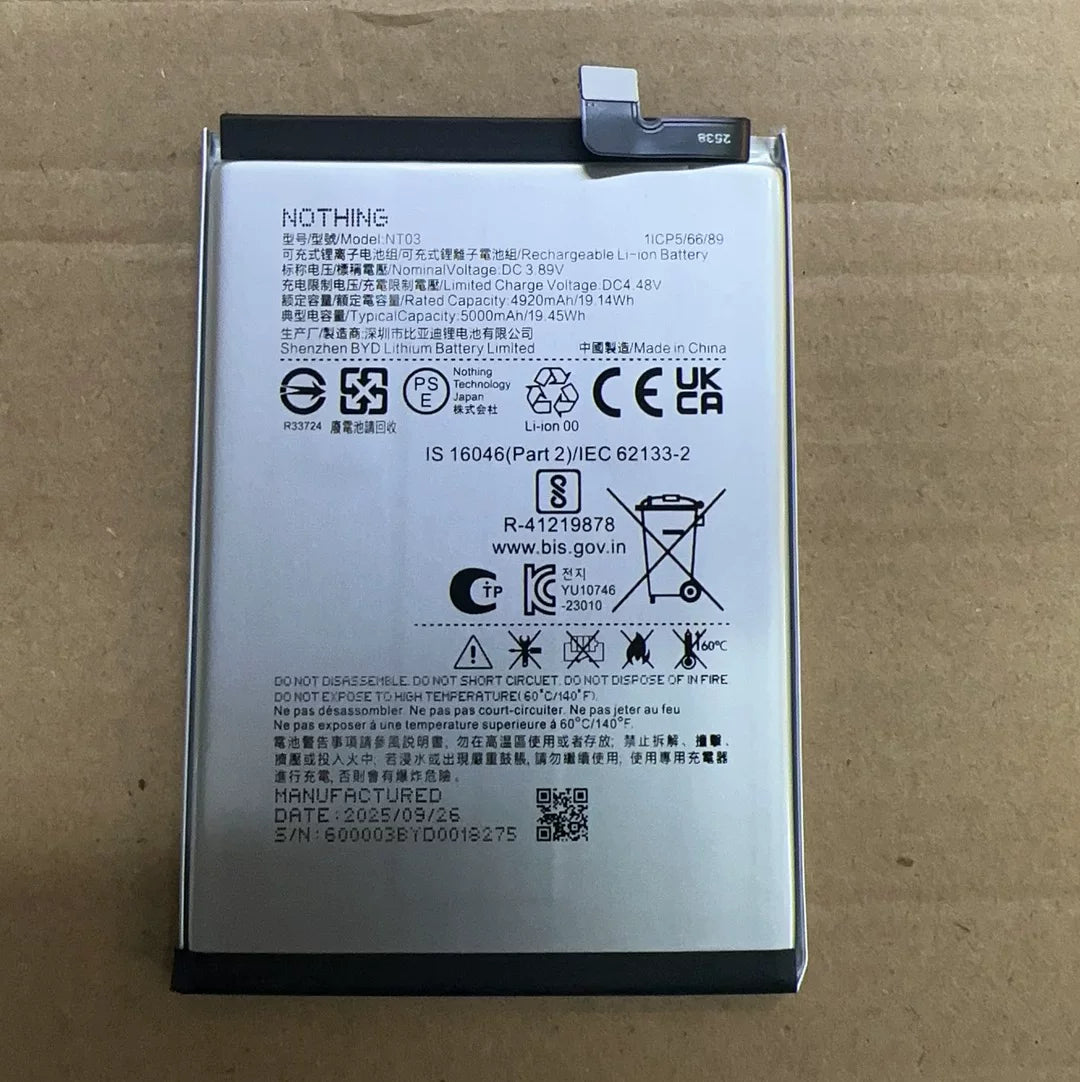 For Nothing phone3 NT03 mobile phone battery nothing phone 2a new battery fast charging Other Brand Phone repair parts
