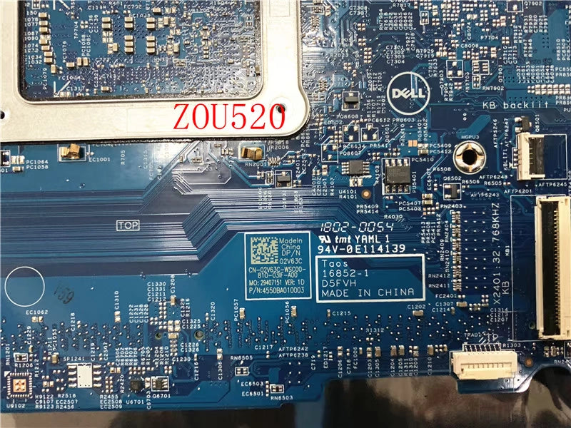 (Shipping fee not include) Dell Dell Latitude 3480 3580 motherboard system board 16852-1 motherboard system board