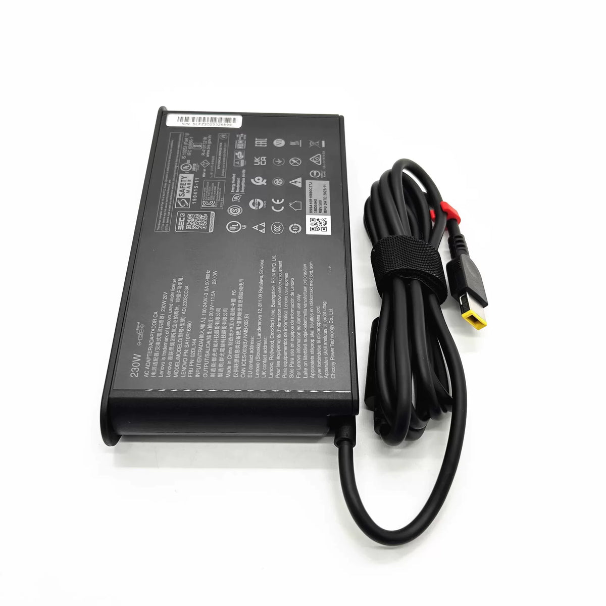 Genuine New Adapter ADL230SCC3A SA10R16890 02DL144 230W 20V11.5A Slim Tip AC Adapter Charger for Lenovo Legion 5i Gen 9 Slim 5 ThinkBook 16p Gen 4 Y9000K R7000P P71 power supply Lenovo laptop repair parts