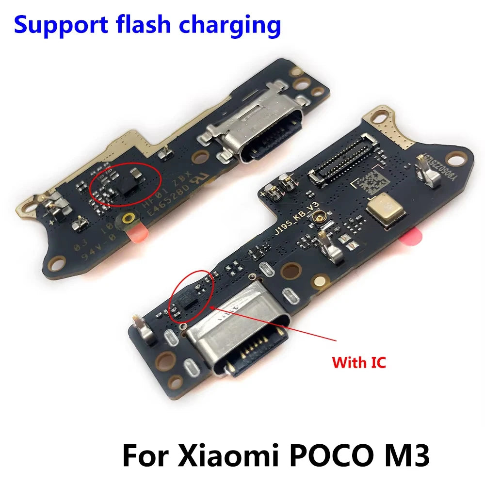 New USB Charging Port Mic Microphone Dock Connector Board Flex Cable For Xiaomi Poco M3 Repair Parts Xiaomi Xiao mi phone repair parts