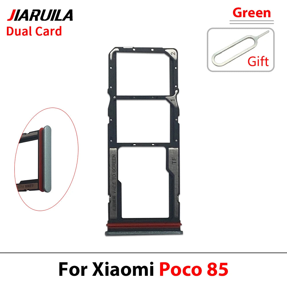 New For Xiaomi Poco C40 C71 C65 C75 C85 SIM Card Slot SD Card Tray Holder Adapter Xiaomi Xiao mi phone repair parts
