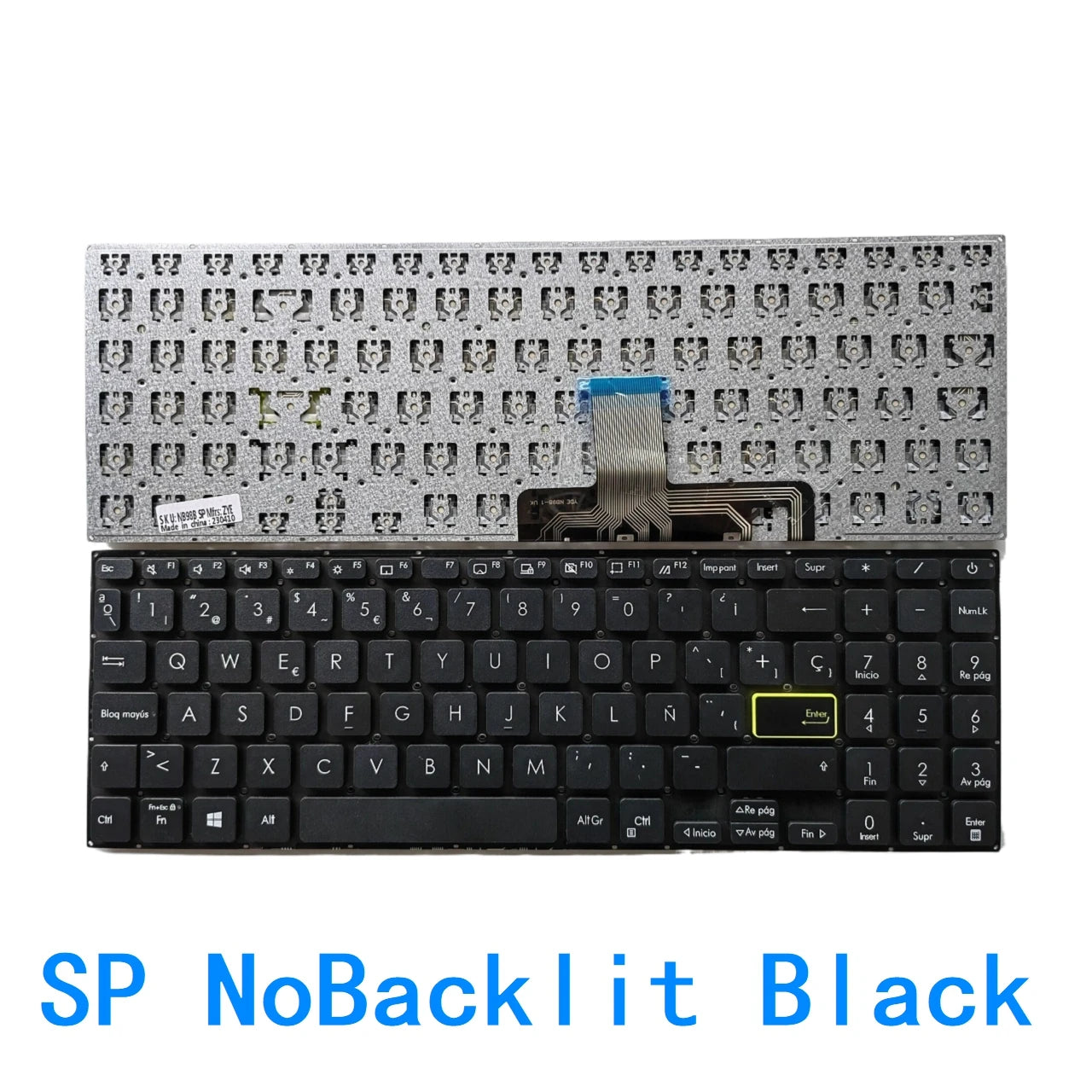 New US Russian Spanish Language Backlit Keyboard For ASUS Vivobook E510 L510 X521 E510MA L510M X521UA X521IA X521J X521F ASUS laptop repair parts
