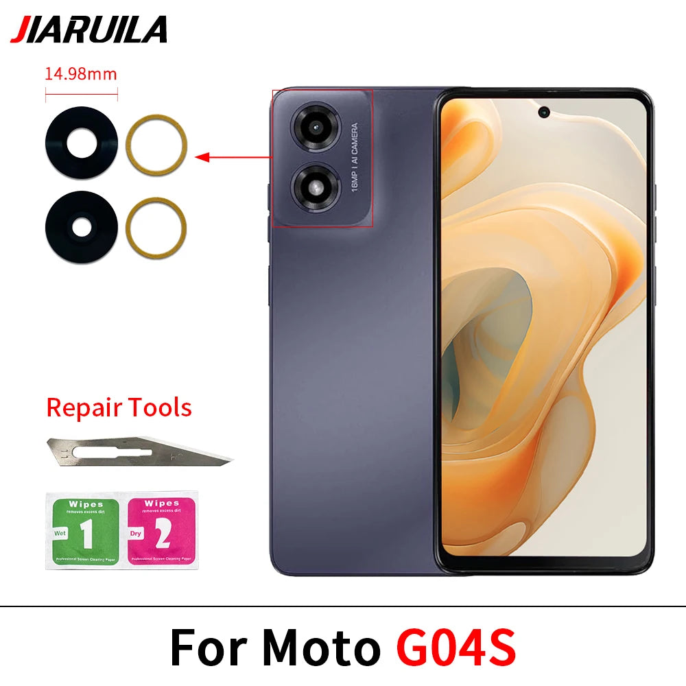 Camera Glass For Moto G10 G20 G30 G50 G60 G60s G31 G41 G51 G71 G04s G100 G200 5G Rear Back Camera glass Lens With Glue Adhesive Motorola phone repair parts