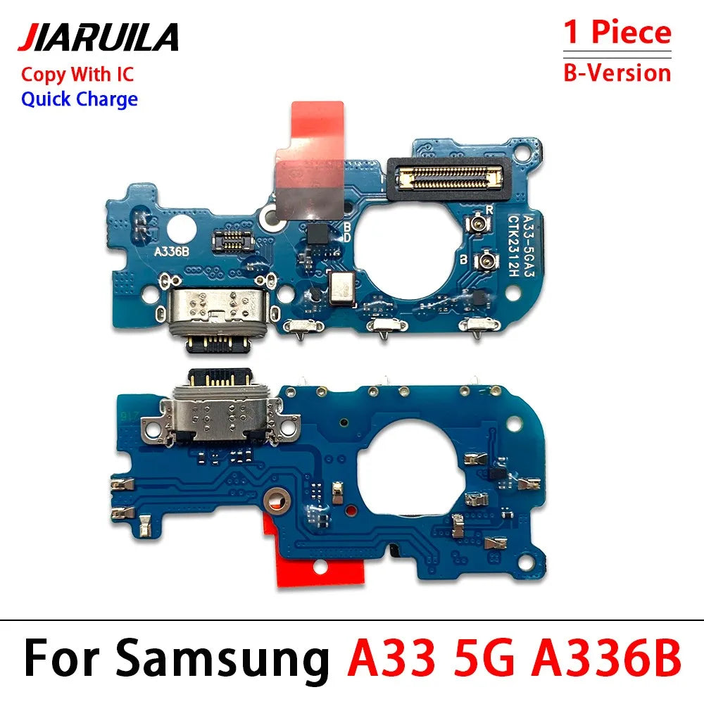 10Pcs, USB Charging Port Dock Charger Connector Board Flex Cable For Samsung A13 A23 A33 A53 A52 A72 A14 A24 A34 A54 4G 5G Samsung phone repair parts