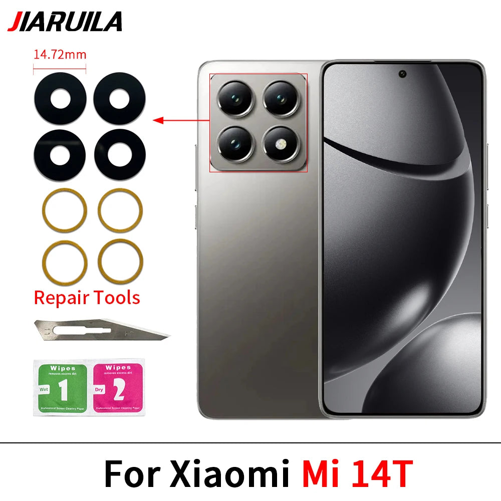 Rear Back Camera Glass Lens For Xiaomi Mi 10 10T 11 11T 12 12T 13 14 14T 15 15T Pro Lite Pro 5G Camera Lens With Adhesive Xiaomi Xiao mi phone repair parts