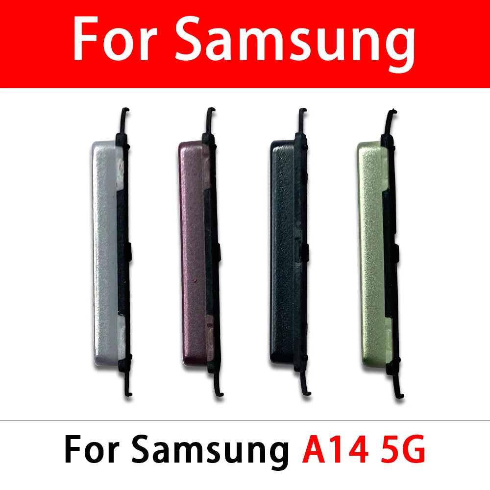 10Pcs, New For Samsung A13 A14 A23 A54 5G Side Volume Button + Power ON / OFF Buttton Key Set Replacement Parts Samsung phone repair parts