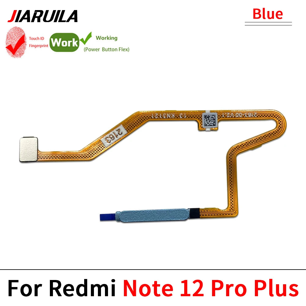 For Xiaomi Redmi Note 12 Pro Plus 4G 5G Home Button Fingerprint Sensor Flex With Power Key Button Flex Cable Xiaomi Xiao mi phone repair parts