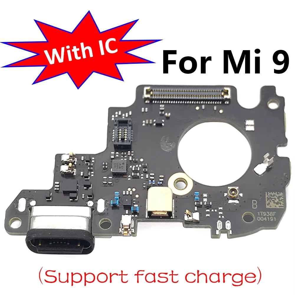 New For Xiaomi Mi 9 Mi9 Dock Connector USB Charger Charging Port Flex Cable Board With Microphone Replacement Xiaomi Xiao mi phone repair parts