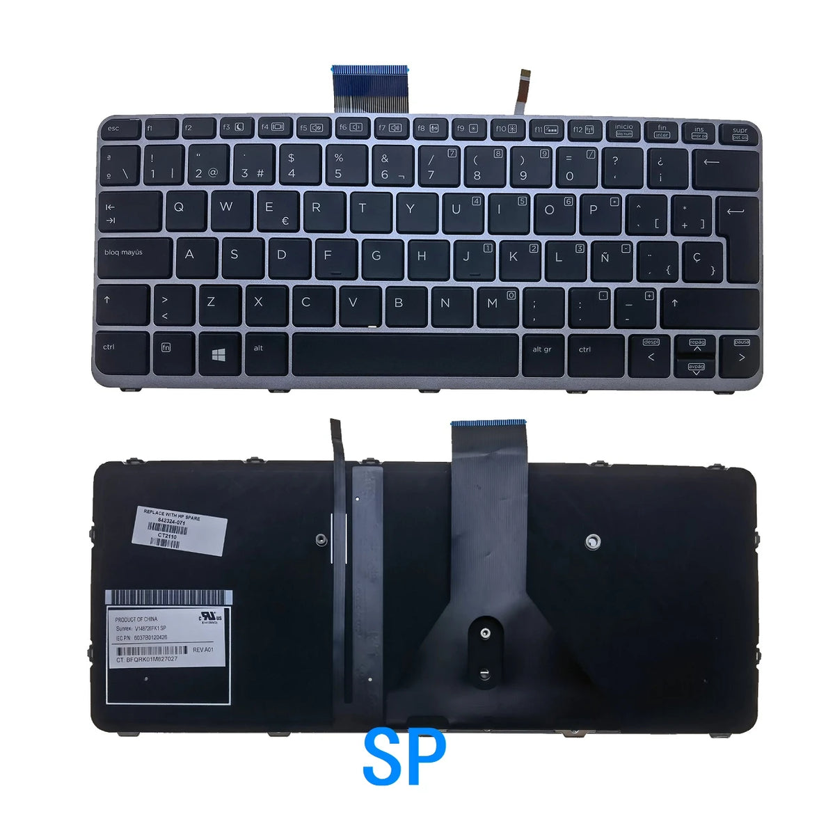 New US Spanish Arab Brazil Language Backlit Keyboard For HP Elitebook FOLIO 1020 G1 1030 G1 752962-251 HP laptop repair parts