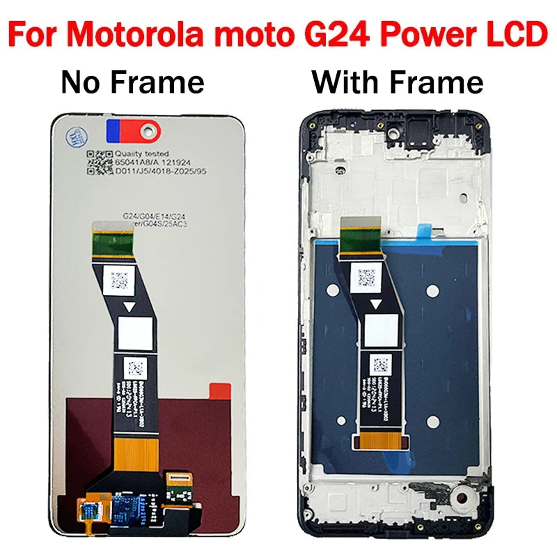 6.56“AAA+ For Motorola Moto G04 LCD XT2421-2 Display Touch Panel Digitizer For Moto G24 XT2423-2 LCD For G24 Power Display Motorola phone repair parts