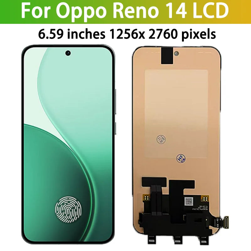 AMOLED For Oppo Reno14 PLA110 LCD Reno 14 Pro PKZ110 Display+Touch For Oppo Reno14 F 14F CPH2743 LCD Parts Oppo phone repair parts