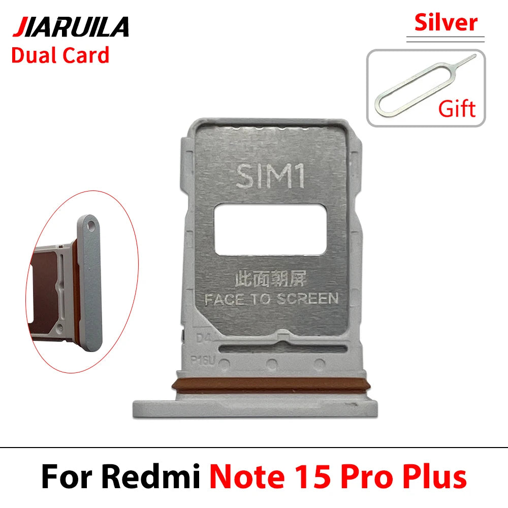 SIM Card Tray Slot Holder Adapter Accessories For Xiaomi Redmi Note 15 Pro Plus 4G 5G Xiaomi Xiao mi phone repair parts