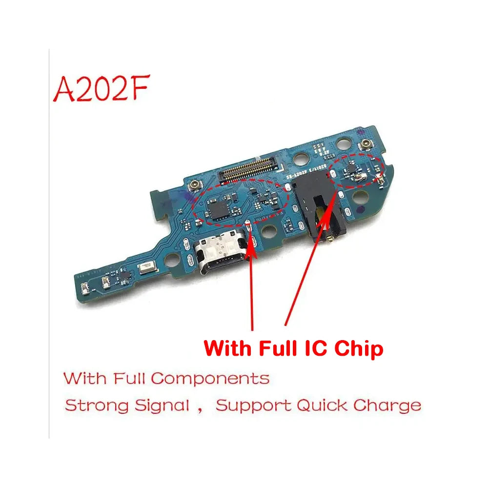 For Samsung A20E A202F A202 Dock Charger Connector Board USB Charging Board Port Mainboard Main Flex Cable Samsung phone repair parts