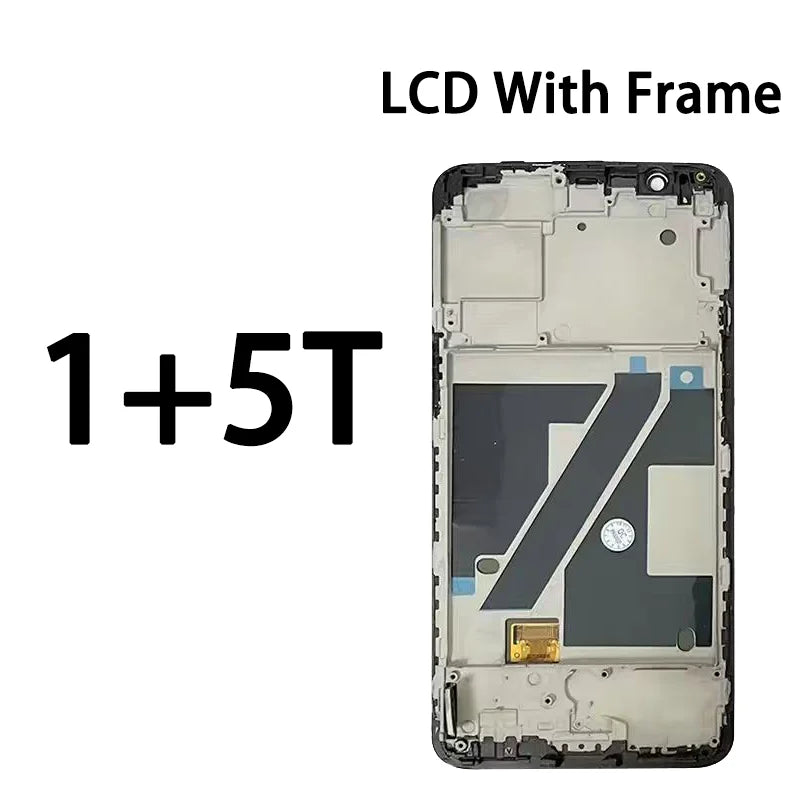 100% New Screen For OnePlus 5 A5000 LCD 1+5 Display Touch Screen Digitizer For One Plus 5T A5010 LCD 1+5T Display Frame OnePlus phone repair parts