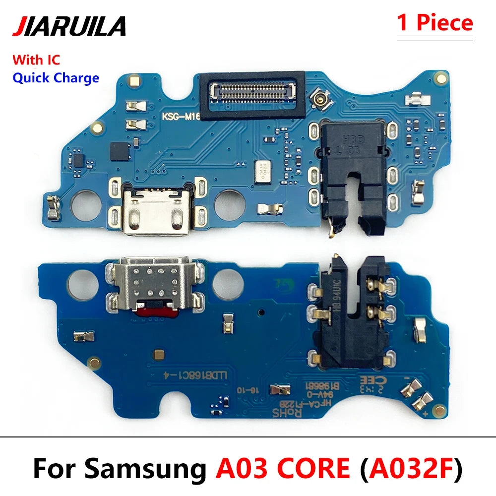 USB Charging Port Board Flex Cable Connector For Samsung A03S A307 A037F SM-A307F / A03 / A03 Core Microphone Module Samsung phone repair parts