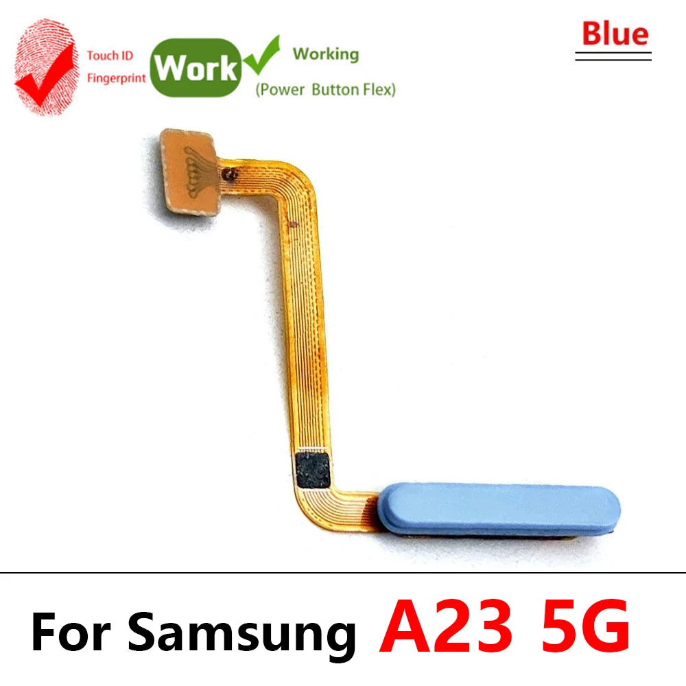 For Samsung A23 4G 5G A235F A236 A236B Home Button Fingerprint Sensor Flex With Power Key Button Flex Cable Samsung phone repair parts