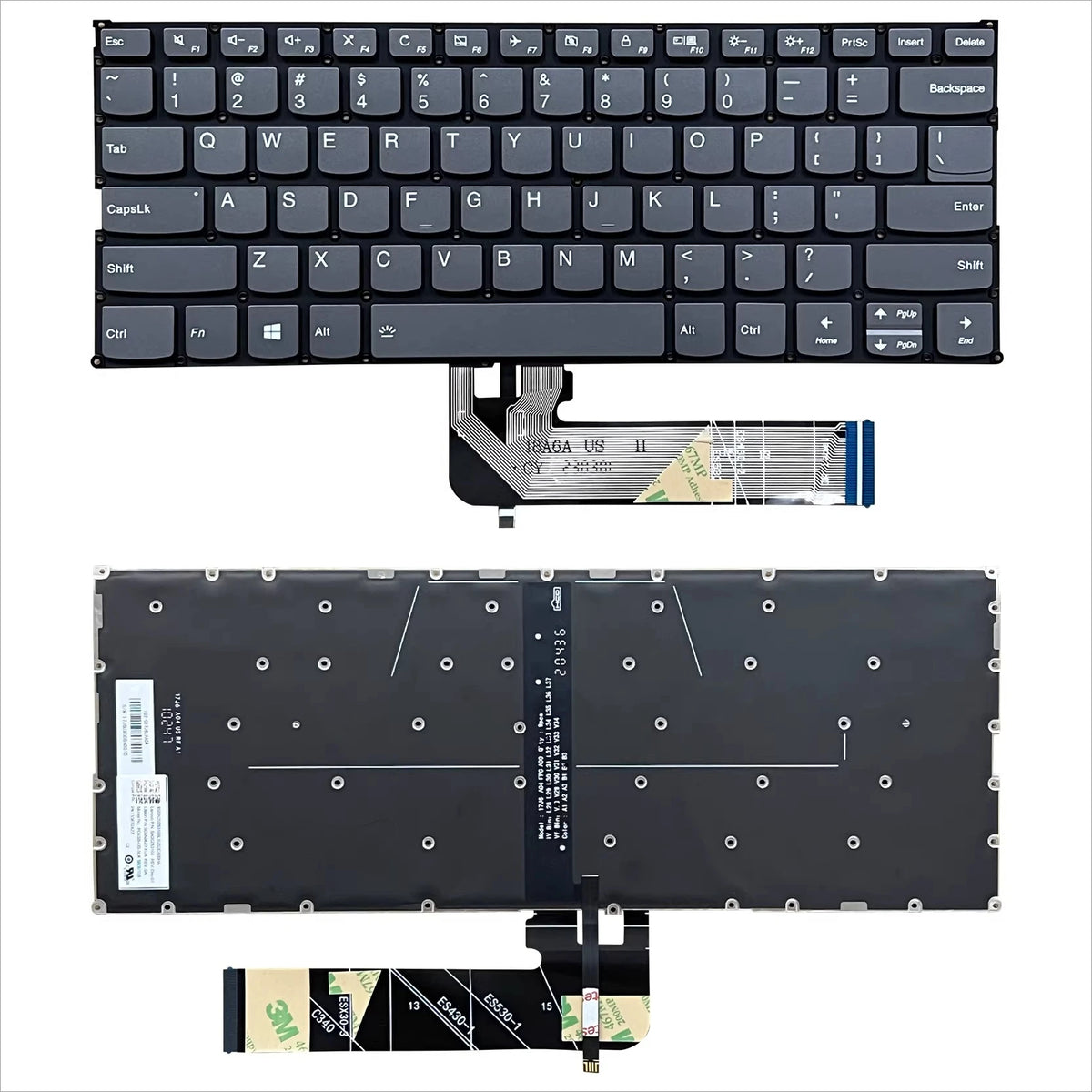 Upper case keyboard for Lenovo Yoga C740-14 C740-14IML topcase palmrest C shell keyboard cover touchpad assembly Lenovo laptop repair parts