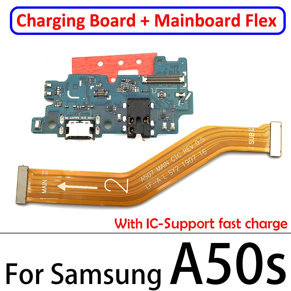 10Pcs USB Charging Board Port Connector Main Board Flex Cable For Samsung A10 A20 A30 A50 A70 A10s A20s A21s A30s A50s A31 A51 Samsung phone repair parts