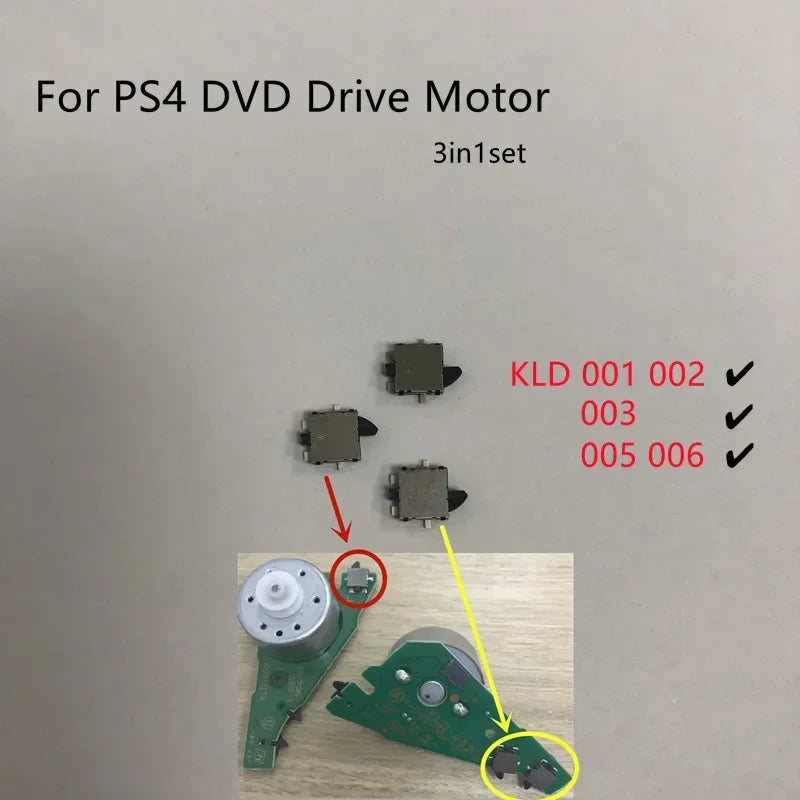 Replacement for PS4 Console Drive Insert Eject Media Disc Detection Sensor Switch Set Fits Motor KLD 001/002/003/005/006 KLD-002 Game console repair parts