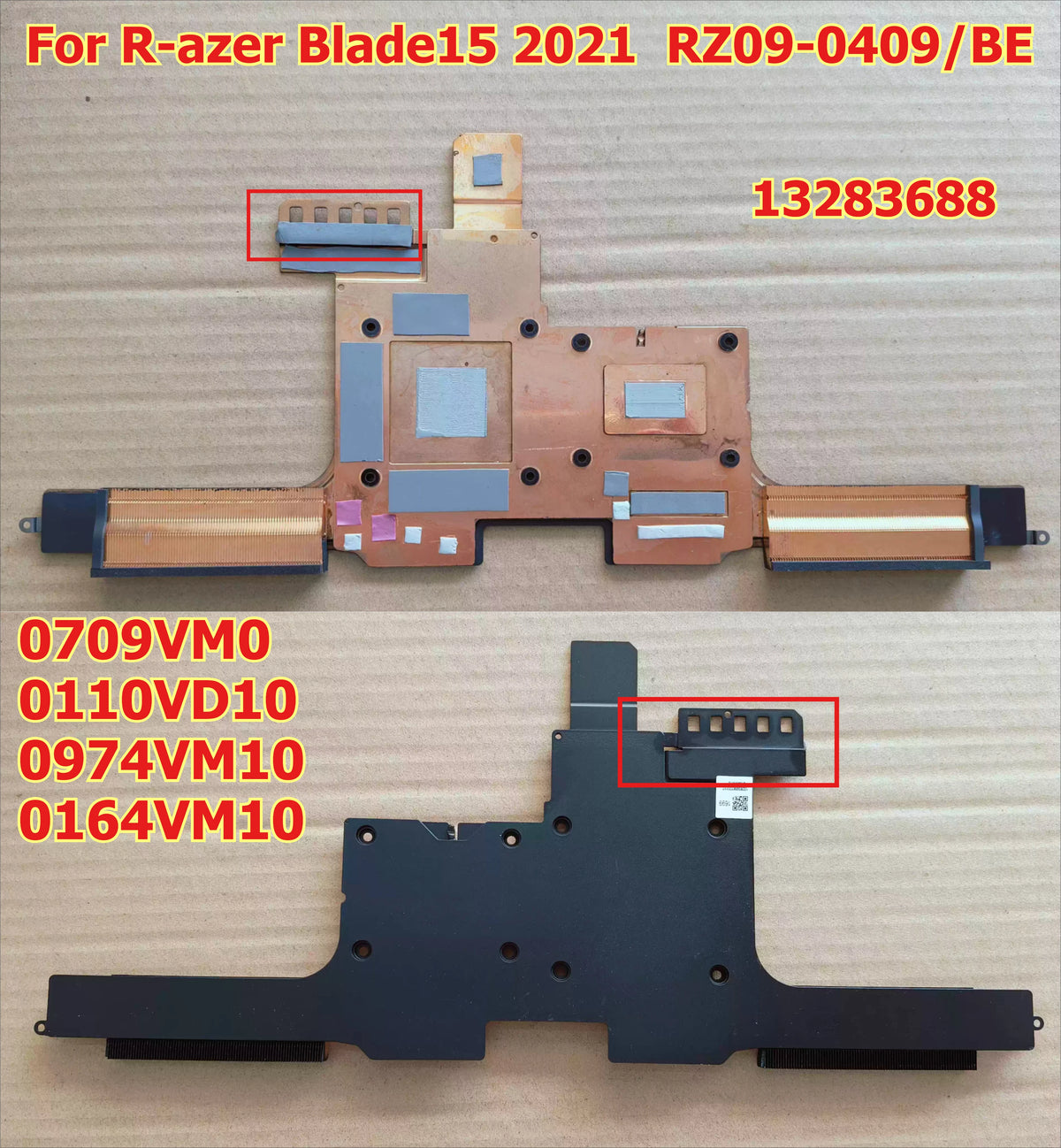 CPU/GPU Cooler Heatsink Fan Radiator For Razer Blade15 2021 Advanced RZ09-0409/BE 13283688 0709VM0 0110VD10 0974VM10 0164VM10 Razer laptop repair parts