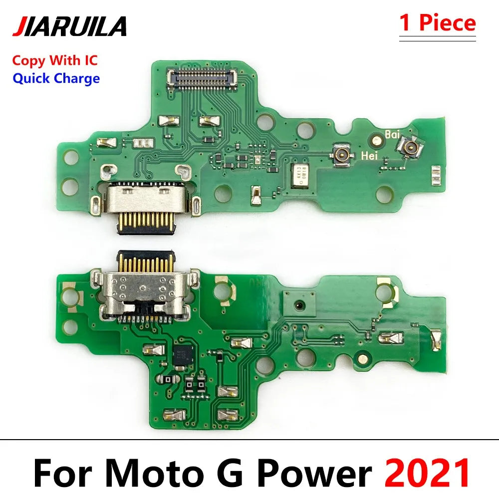 New For Motorola Moto G Power 2021 USB Charging Port Mic Microphone Dock Connector Board Flex Cable Motorola phone repair parts