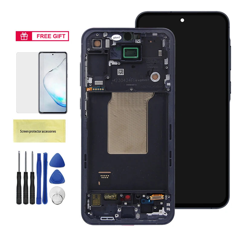 A55 TFT Screen Assembly for Samsung Galaxy A55 A556B A556B/DS LCD Display Digital Touch Screen with Frame Replacement Samsung phone repair parts