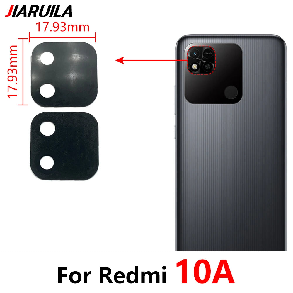 10Pcs, Back Rear Camera Glass Lens With Adhesive For Xiaomi Redmi 6 6A 7 7A 8 8A 9 9A 9C 9T 10 10A 10C 12 12C 13 13C 4G 5G Xiaomi Xiao mi phone repair parts
