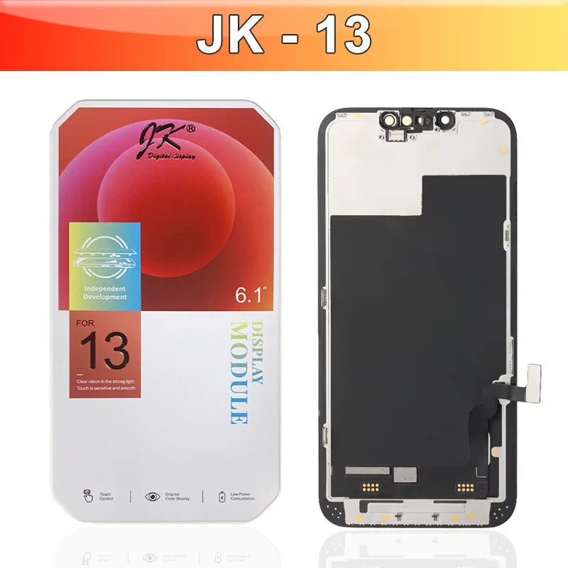 JK for iPhone X XR XS Max 11 12 13 Mini LCD Display Touch Screen Digitizer for iPhone 14 15 16 Pro Max 14 15 16 Plus Display iPhone phone repair parts