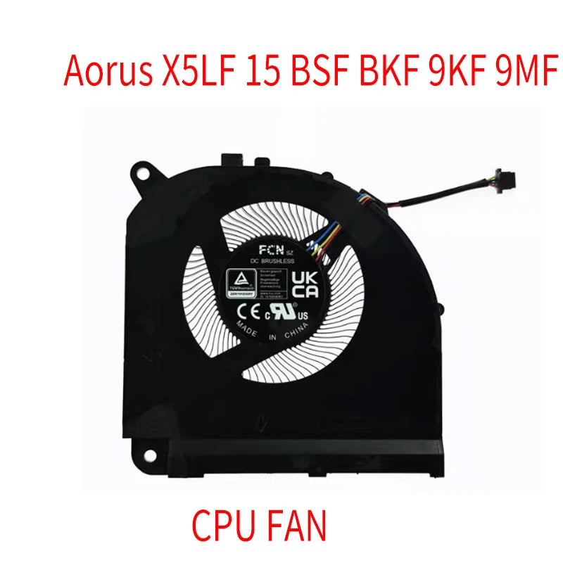 ++New Laptop CPU GPU Fan for Gigabyte Aorus X5LF 15 BSF BKF 9KF 9MF FQ6S FQ6R Gigabyte laptop repair parts