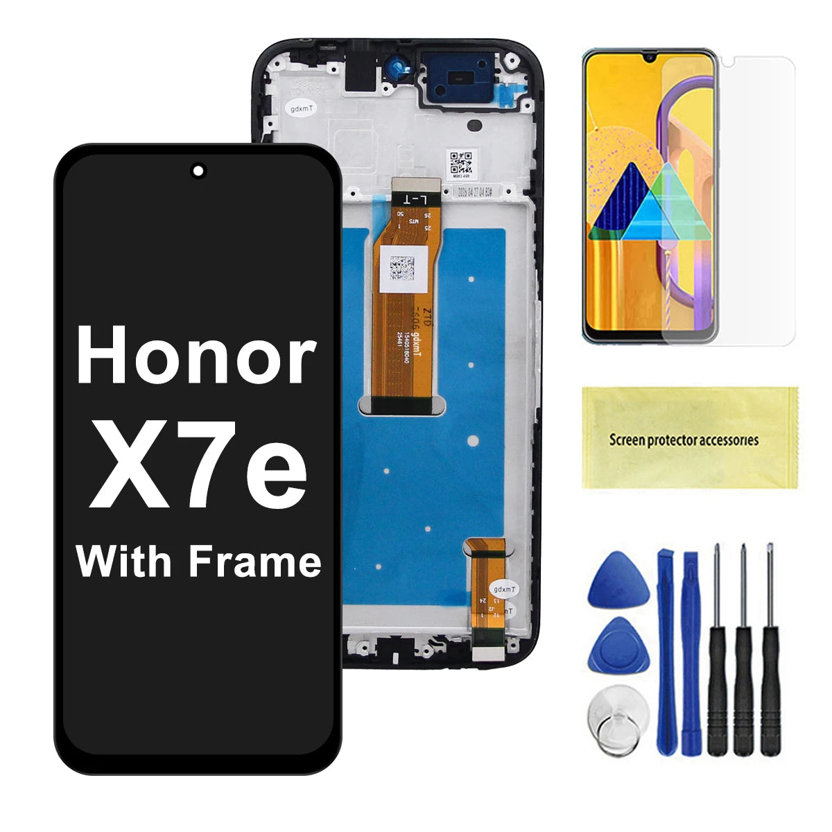 X7e LAB-LX1 LAB-LX3 Display Screen With Frame For Huawei Honor X7e LCD Display Touch Screen Digitizer Assembly Honor phone repair parts