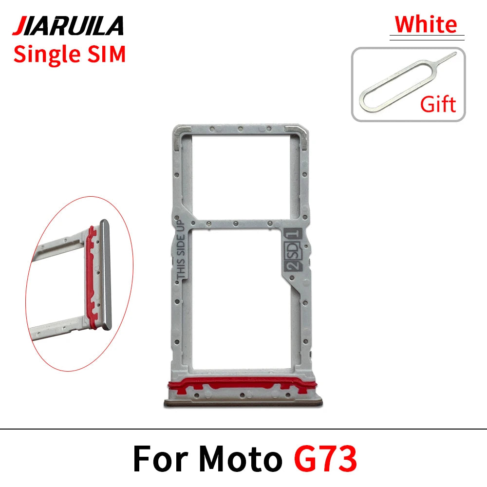 10Pcs/Lot, SIM Card Tray Slot Holder Adapter Accessories For Motorola Moto G13 G23 G53 G73 Motorola phone repair parts