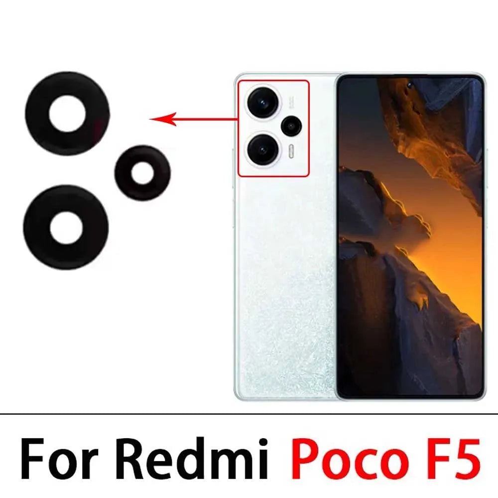 New Camera Glass For Xiaomi Poco F4 X4 M4 Pro F5 Gt 4G 5G Rear Back Camera glass Lens With Glue Adhesive Xiaomi Xiao mi phone repair parts