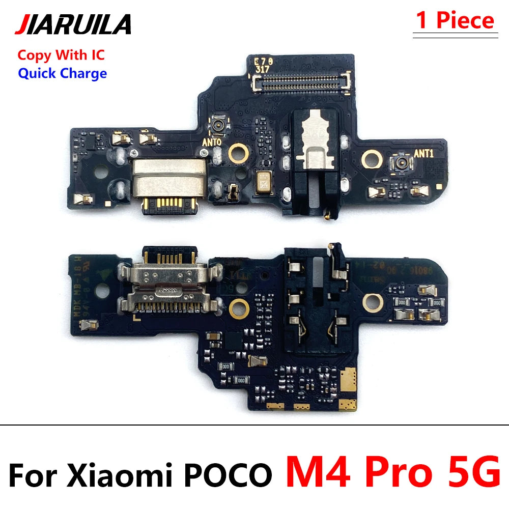 New For Xiaomi Poco M4 Pro 4G 5G Dock Connector Micro USB Charger Charging Port Flex Cable Microphone Board Xiaomi Xiao mi phone repair parts