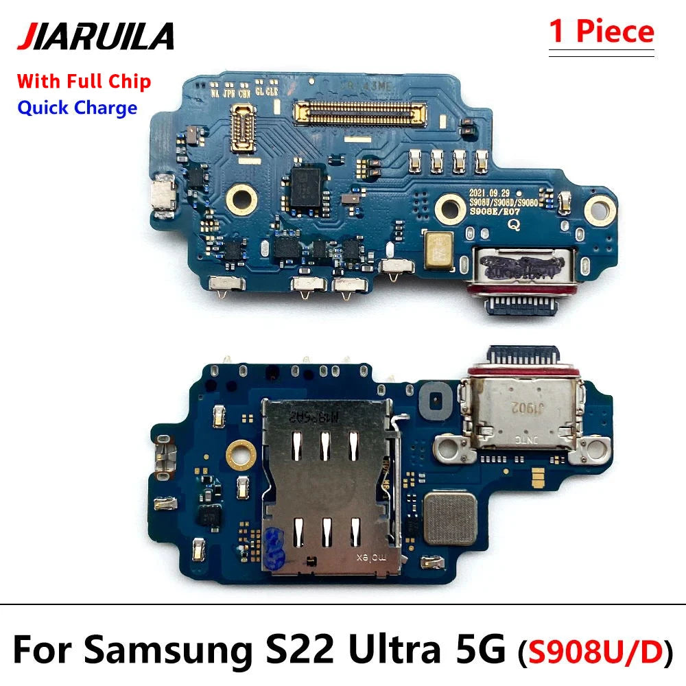 USB Charging Board Port Dock Charger Connector Flex Cable For Samsung S22 Plus Ultra 5G S908B S901B S906B Samsung phone repair parts