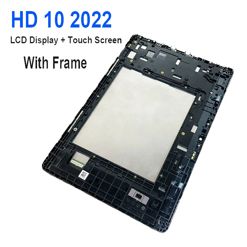 10.1'' LCD For HD10 2022 LCD Display Touch Screen with frame Digitizer Assembly Replacement Amazon Kindle Fire repair parts