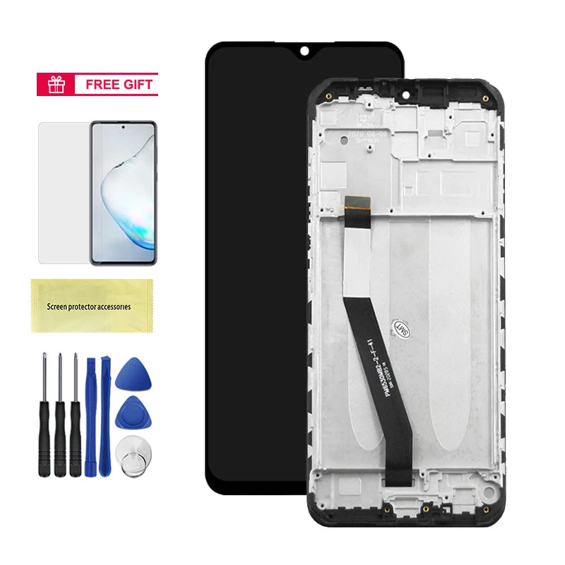 6.53" LCD for Xiaomi Redmi 9 M2004J19G M2004J19C Lcd Display Digital Touch Screen with Frame for Redmi 9 Screen Replacement Xiaomi phone repair parts