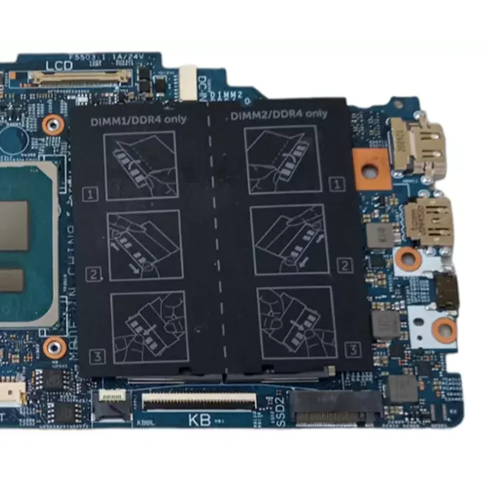 Laptop Motherboard 19861-1 For Dell Vostro 5502 5402 Inspiron Notebook Mainboard 0WNVYK 0MTYV1 0W3XW5 CPU:i3-1115G4 i5 i7 Dell laptop repair parts