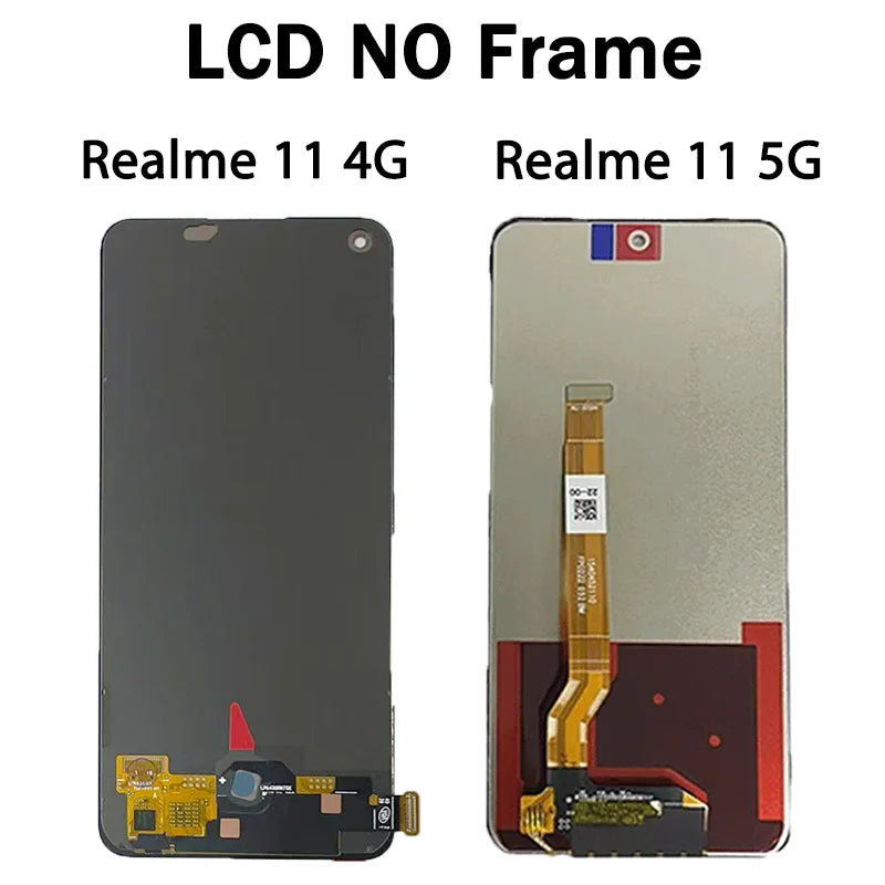 AMOLED For OPPO Realme 11 5G RMX3780 LCD Display Touch Screen Digitizer For Realme11 4G RMX3636 Display Frame Oppo phone repair parts