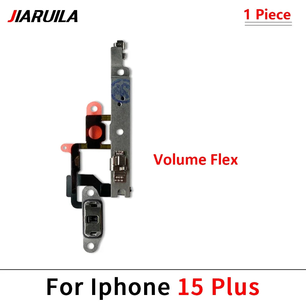 Power On Off Flex For IPhone 13 14 15 Pro Max Plus Mini Volume Up Down Side Button Key Ribbon Flex Cable With Metal iPhone phone repair parts