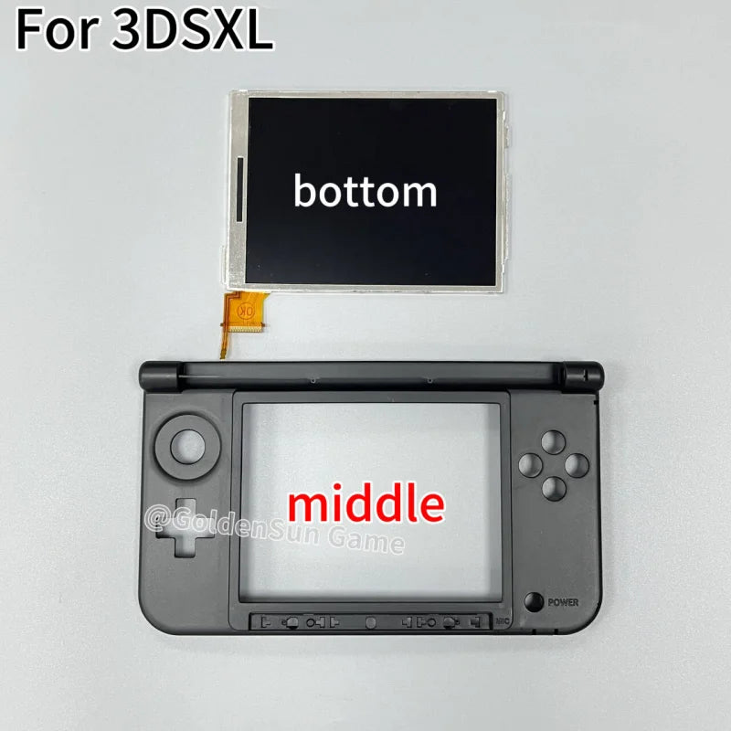 Replacement LCD Screen Display Plastic Frame for 3DSXL Top Bottom Upper Lower Down for 3DS XL Middle or Top Shell Housing Case Game console repair parts