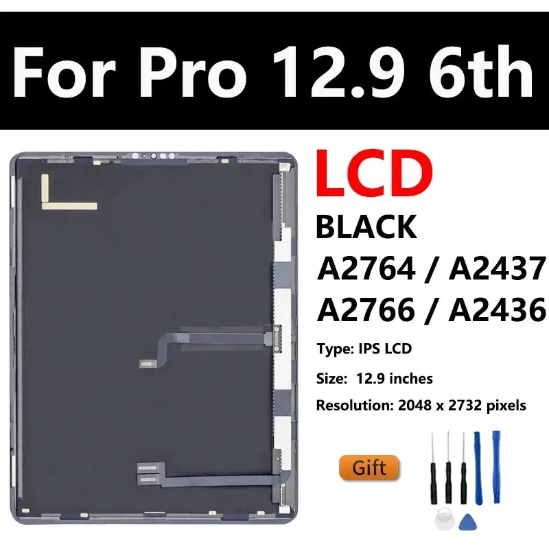 OEM LCD For Apple iPad Pro 12.9 2nd A1670 A1821 3rd A1983 4th A2232 A2069 5th A2462 6th A2437 Display Touch Screen Assembly iPad repair parts
