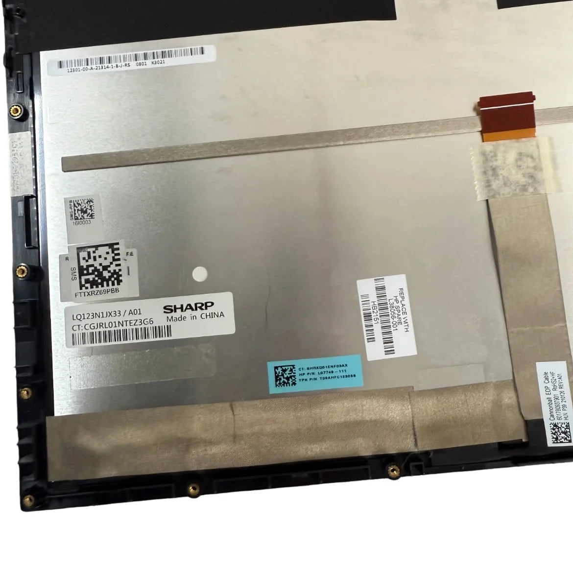 12.3 inch For HP Engage Go Mobile FHD LCD Display Assembly Touch Screen L38056-001 HP laptop repair parts